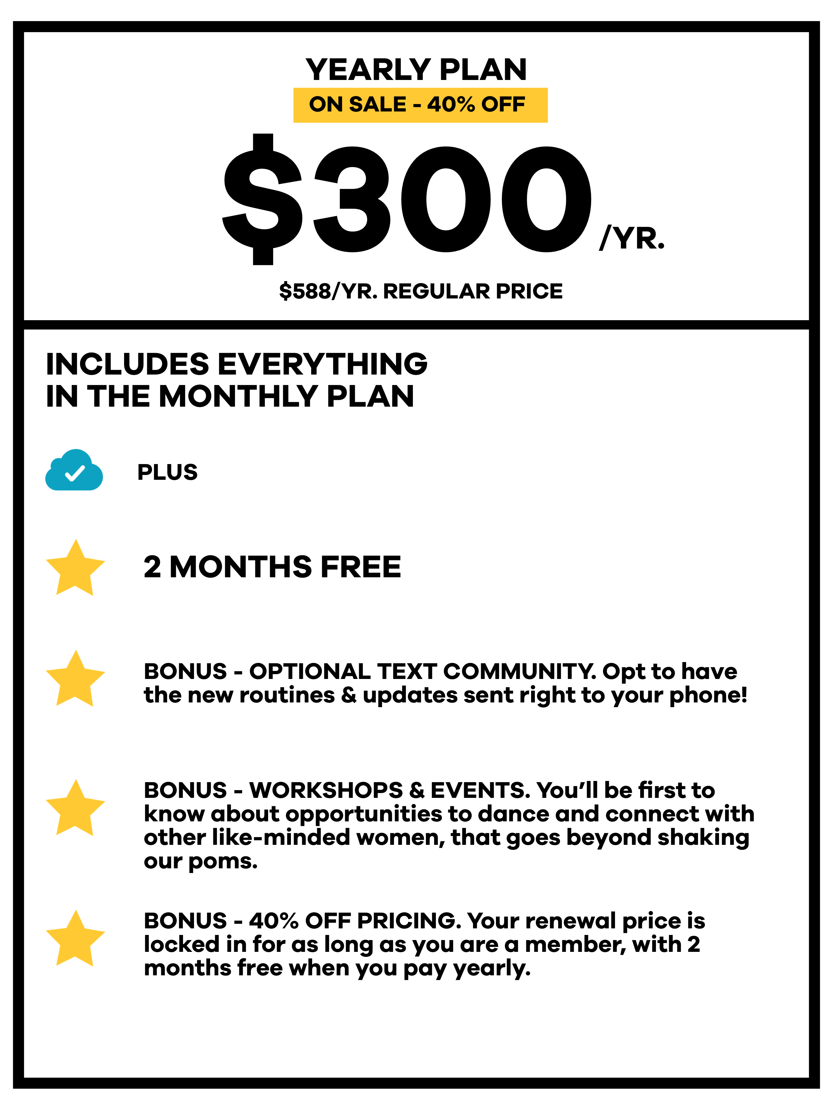 pay annually for your Go Fit Win membership, and get significant savings on your online cheer & dance membership
